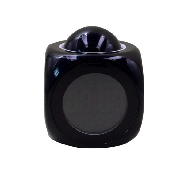 Time Display with Voice Projection And Wake-Up Alarm Clock (Color: Black)