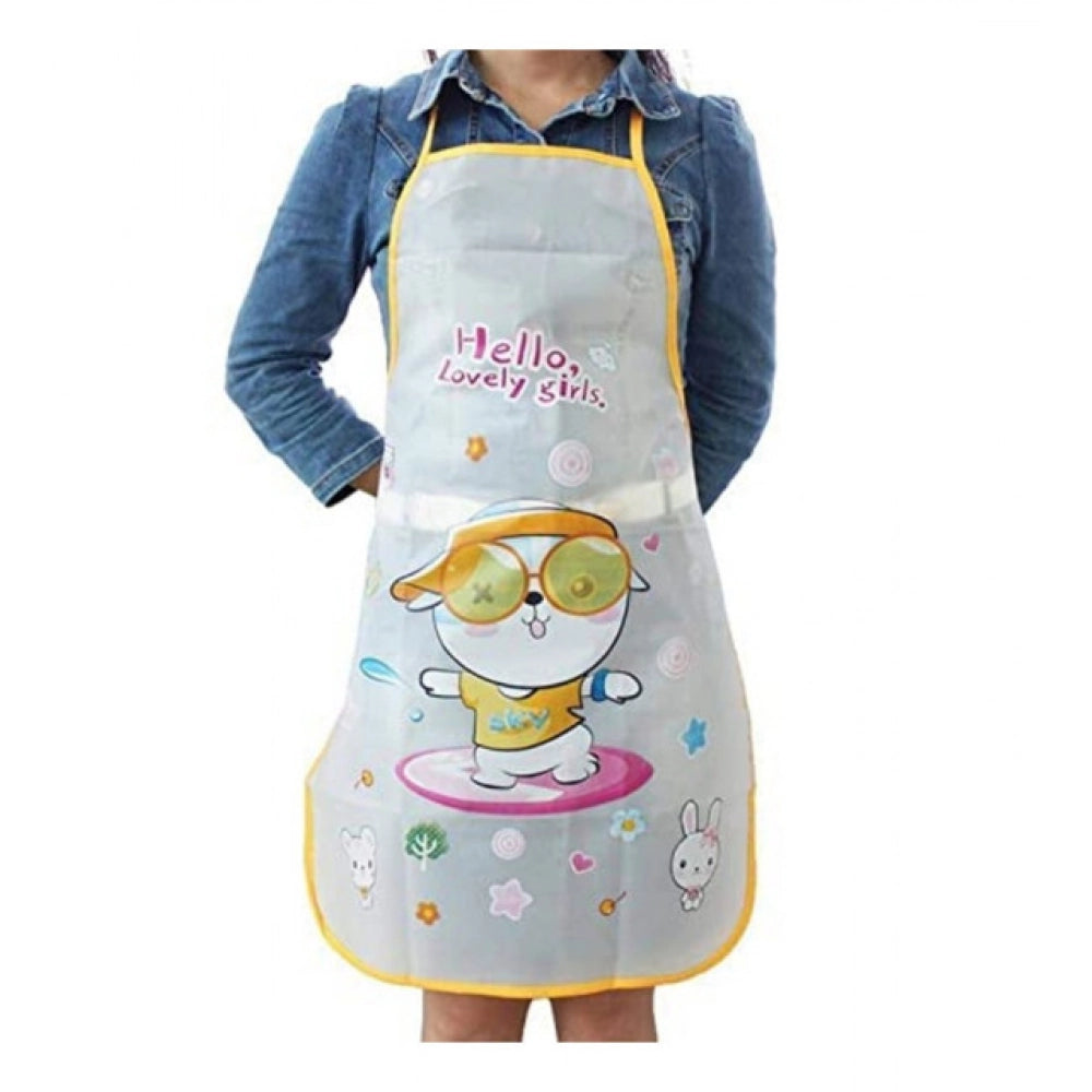 Pack of 2_Printed Waterproof Kitchen Apron with Pockets for kids– (Color: Assorted )