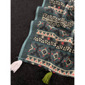 Women's Linen Cotton  Printed Saree With Unstitched Blouse 5.5Mtr  (Blue)