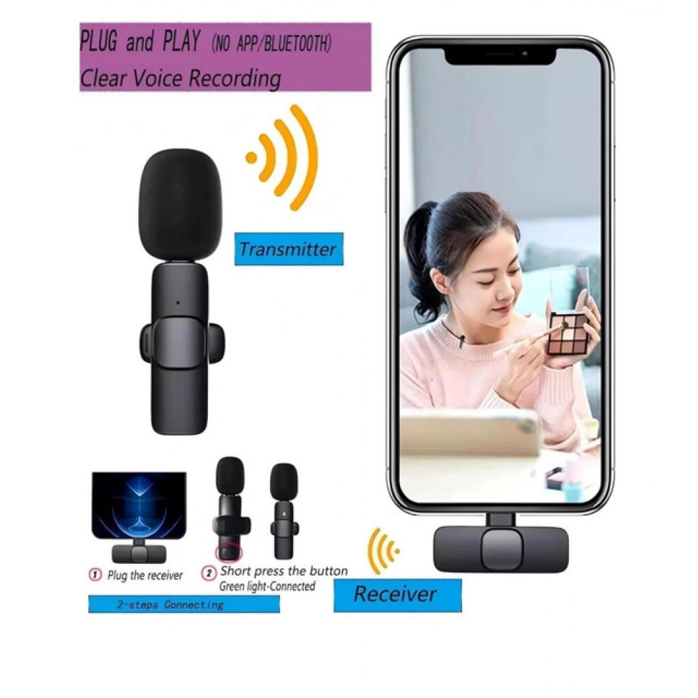 Plastic K9 Microphone, Digital Mini Portable Recording Clip Mic with Receiver (Single Piece)
