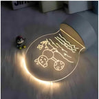 Glass 3D Illusion LED Creative Visualization Lamp