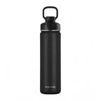1000 Ml Double Wall Insulated Stainless Steel Water Bottle With Flip Lid (Black)