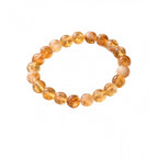 Natural Crystal 8mm Citrine Bracelet (Musterd Yellow)