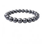 Natural Crystal 8mm Hematite Bracelet (Grey)