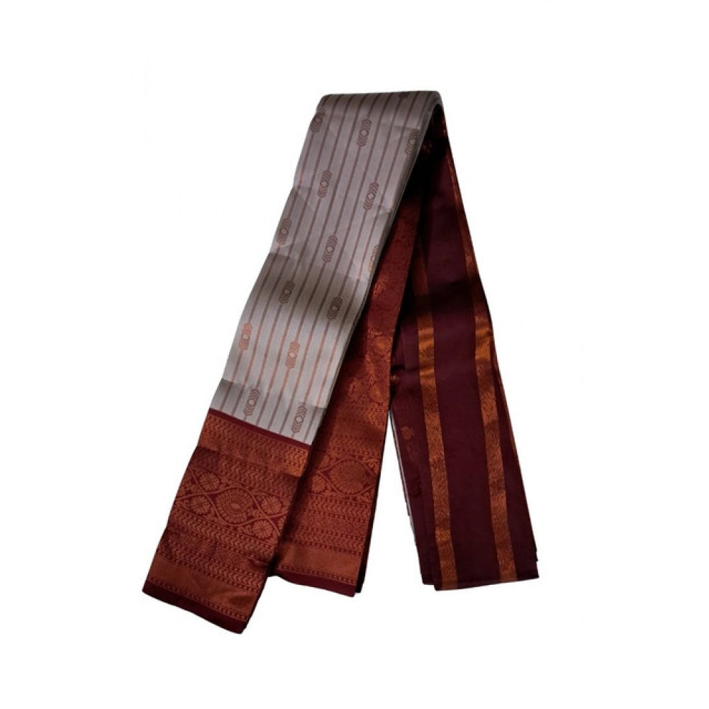 Women's Soft Silk  Wooven Saree With Unstitched Blouse 5.5Mtr (Multicolor)