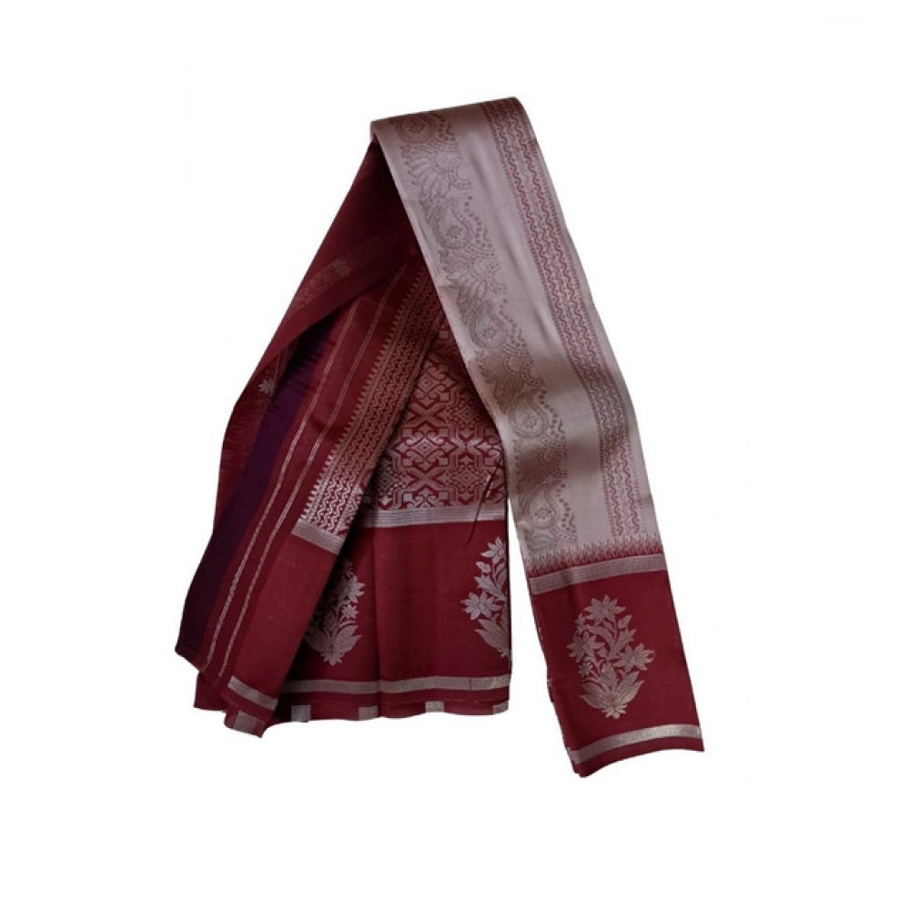 Women's Soft Silk  Wooven Saree With Unstitched Blouse 5.5Mtr (Multicolor)