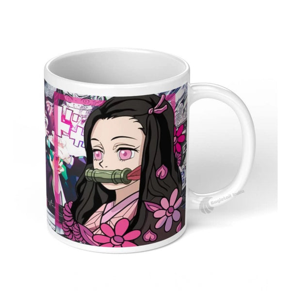 Anime Kamado Nezuko Ceramic Printed Coffee Mug (White)