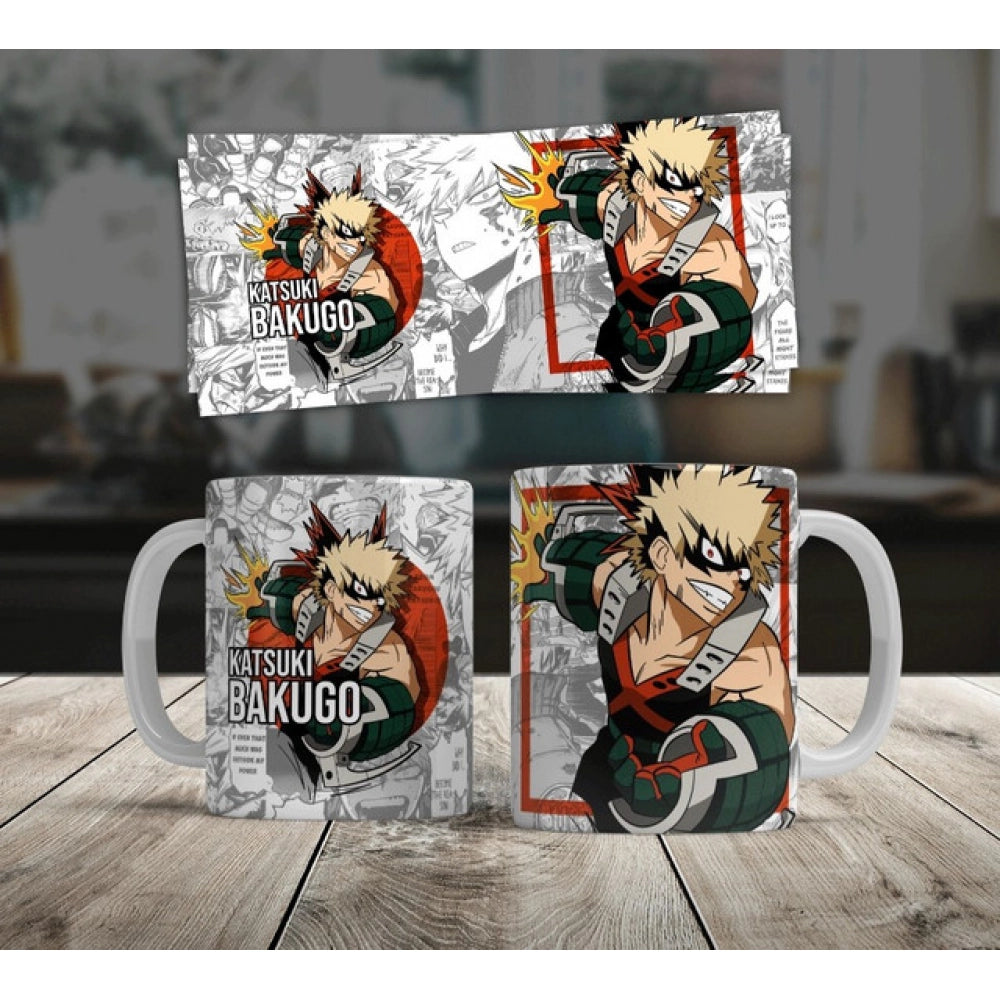 Anime Katsuki Bakugo Ceramic Printed Coffee Mug (White)
