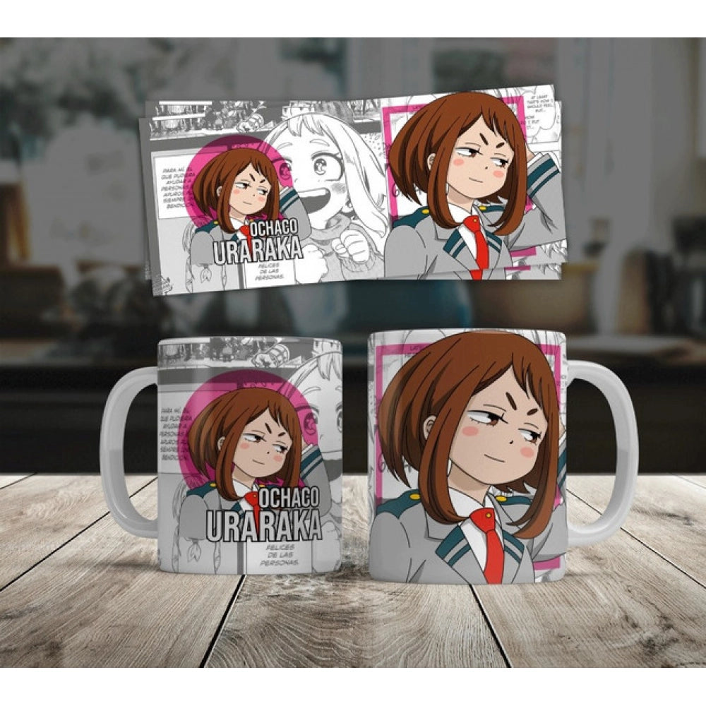 Anime Ochaco Uraraka Ceramic Printed Coffee Mug (White)