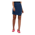 Women's Denim Lycra Solid Button Skirt (Blue)