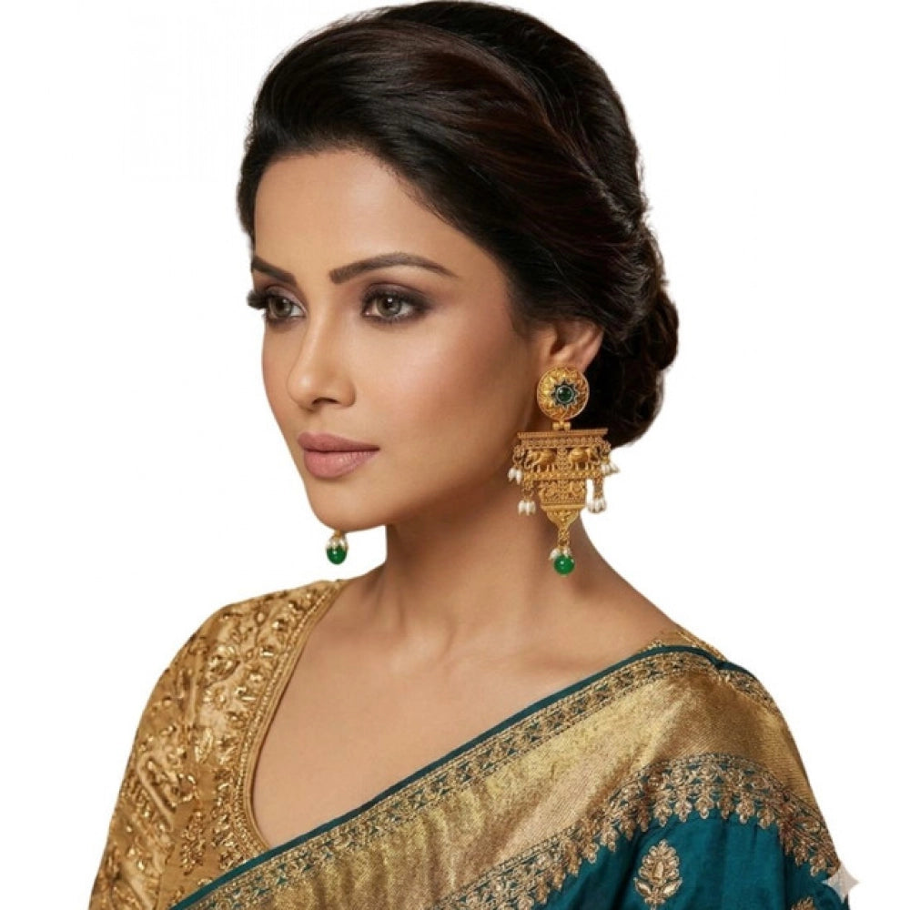 Women's Zinc Alloy Gold Plated Chandelier Earrings (Multicolor)