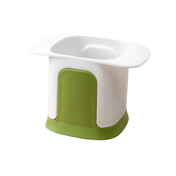 ABS Plastic Solid Hand Pressure Vegetable Chopper and Dicer (Green-White)