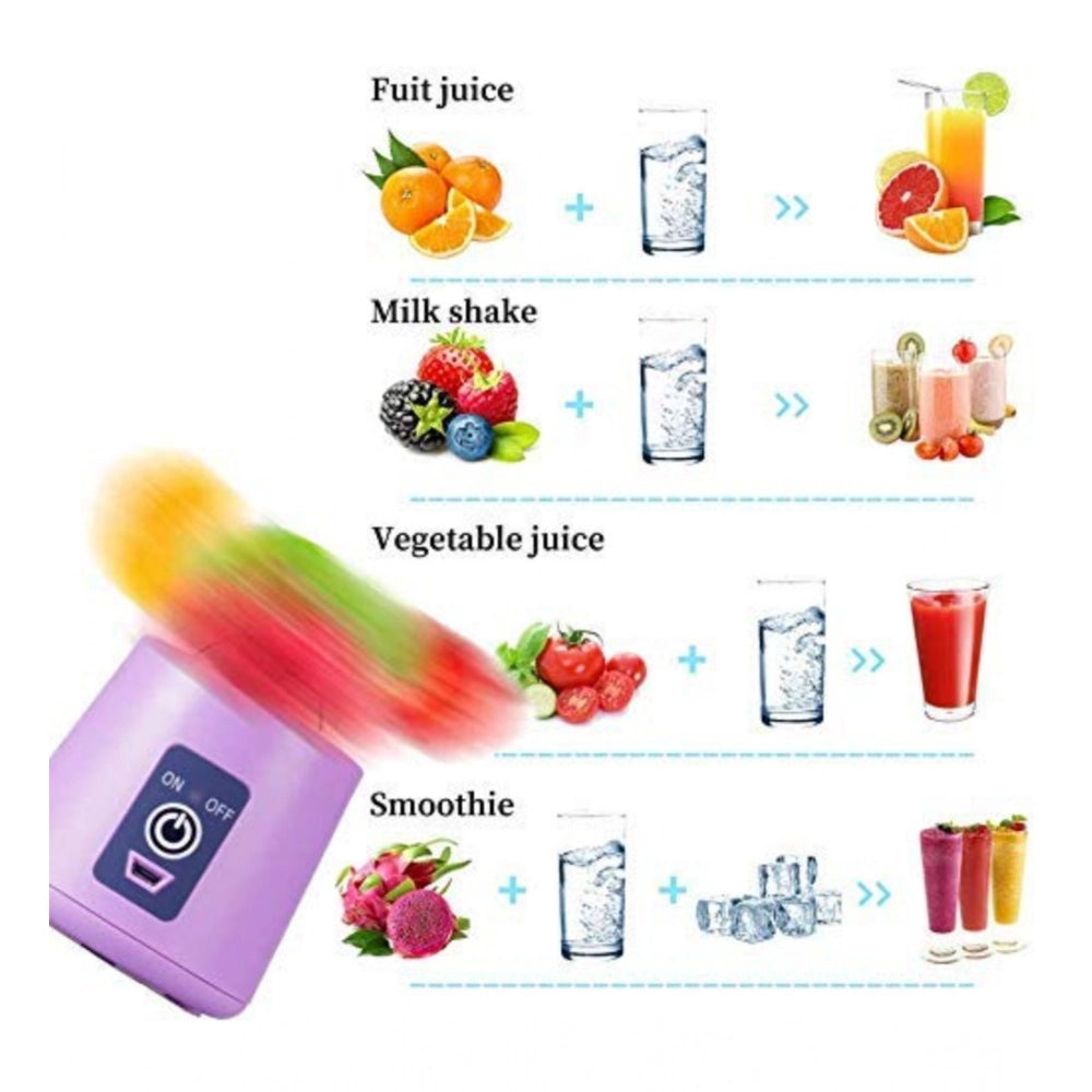 Plastic Solid Electric USB Juicer (Purple)