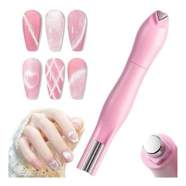 Plastic Solid Magnetic Nail Art Pen Set (Multicolor)