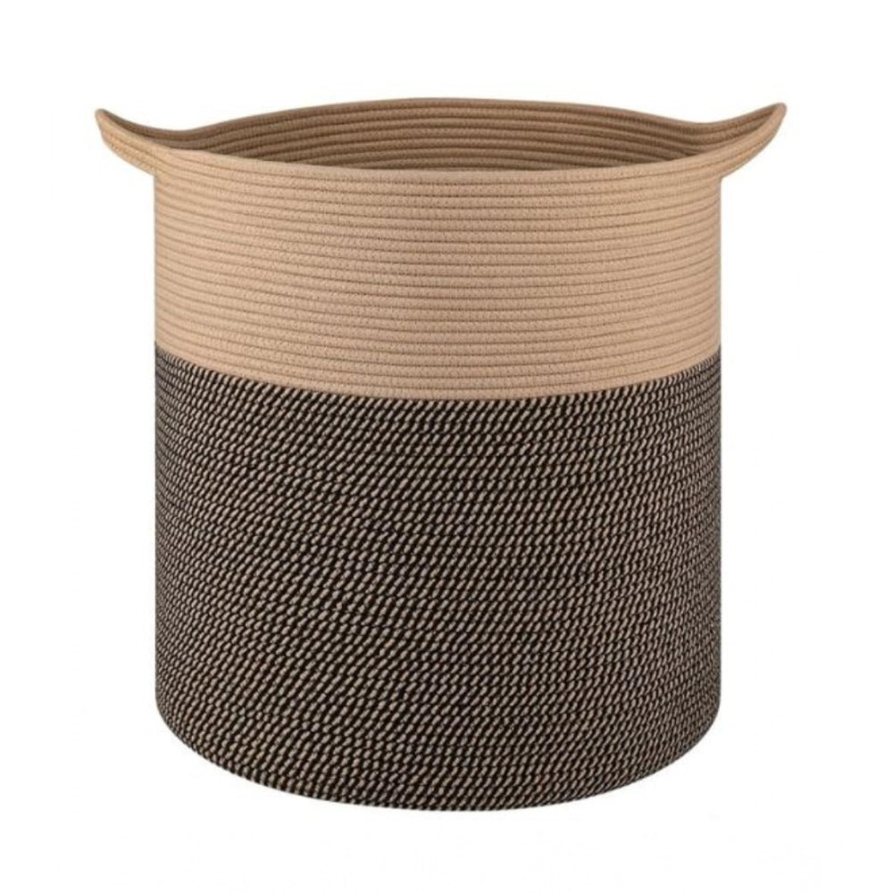 Cotton 12x14 Inch - Mix Storage Basket For Clothes With Out Lid (Dark-Brown)