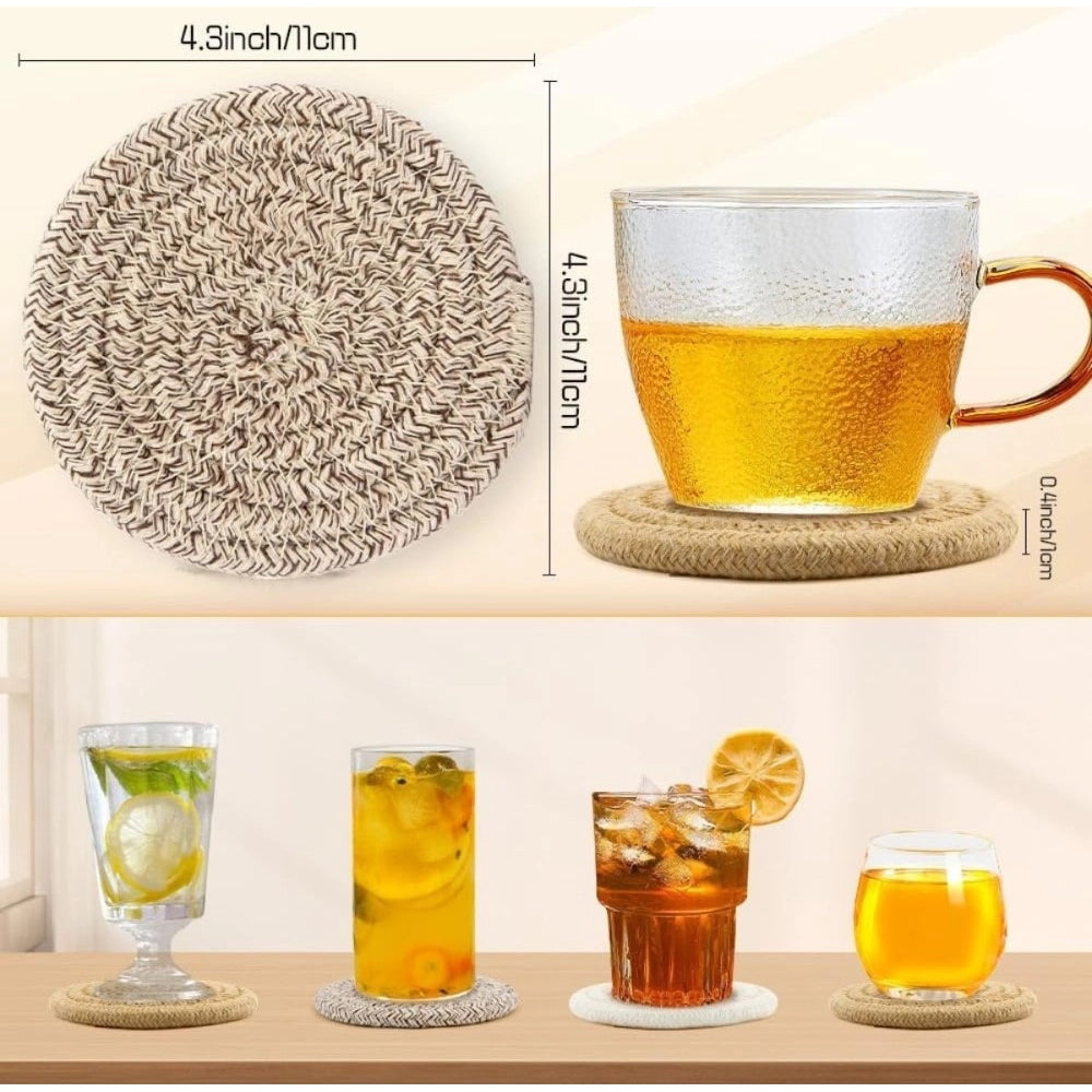Cotton Rope Drink Coasters 6 Pcs Set (Mix)