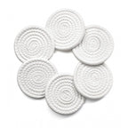 Cotton Rope Drink Coasters 6 Pcs Set (White)