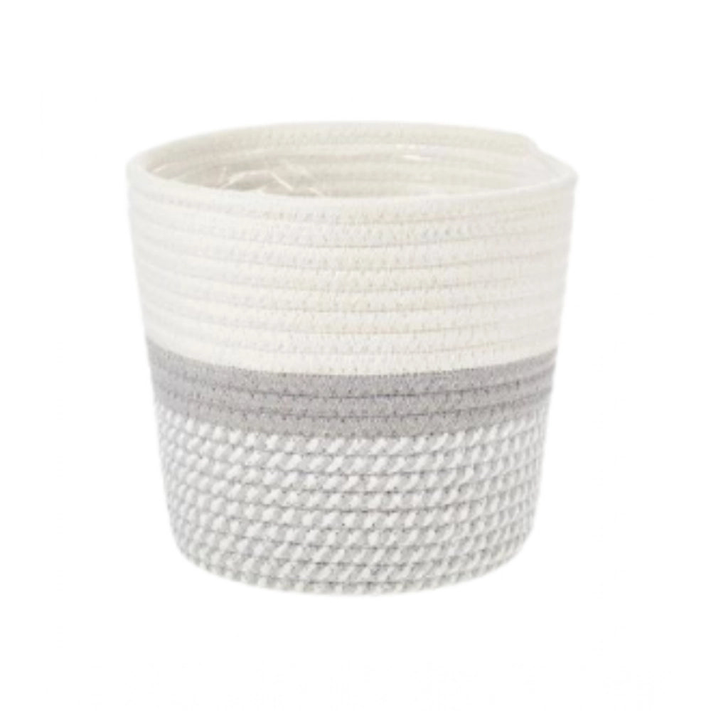 Cotton Flower Pot With Out Lid (Gray-White)
