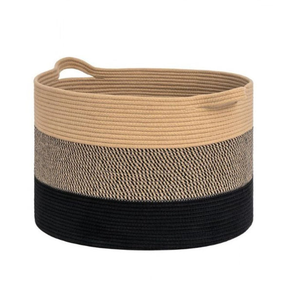 Cotton Pack Of_1 Mix 16x14 Inch Storage Basket For Clothes With Out Lid (Multicolor)