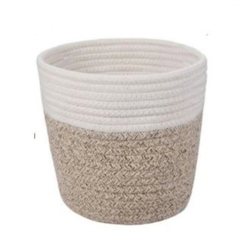 Cotton Flower Pot With Out Lid (White-Kidi)