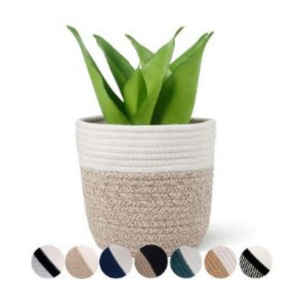 Cotton Flower Pot With Out Lid (White-Kidi)