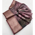 Women's Cotton Silk Printed Saree With Unstitched Blouse 5.5Mtr (Multicolor)