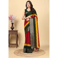Women's Cotton Silk Solid Saree With Unstitched Blouse 5.5Mtr (Multicolor)