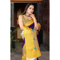Women's Cotton Silk Printed Saree With Unstitched Blouse 5.5Mtr (Multicolor)