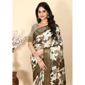 Women's Cotton Silk Floral Printed Saree With Unstitched Blouse 5.5Mtr (Multicolor)