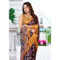 Women's Cotton Silk Floral Printed Saree With Unstitched Blouse 5.5Mtr (Multicolor)