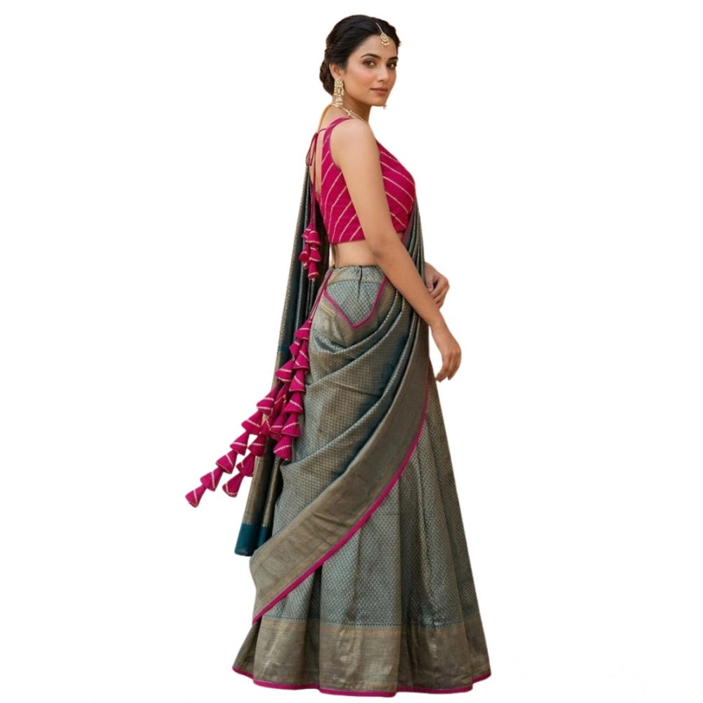 Women's Silk Embellished Sweetheart Neck Sleeveless Readymade Padded Blouse (Pink, Size 38)
