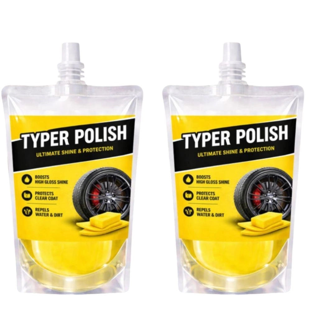 Pack of 2 Ultra Tyre Shine &amp; Polish Liquid Pouches 100 ML