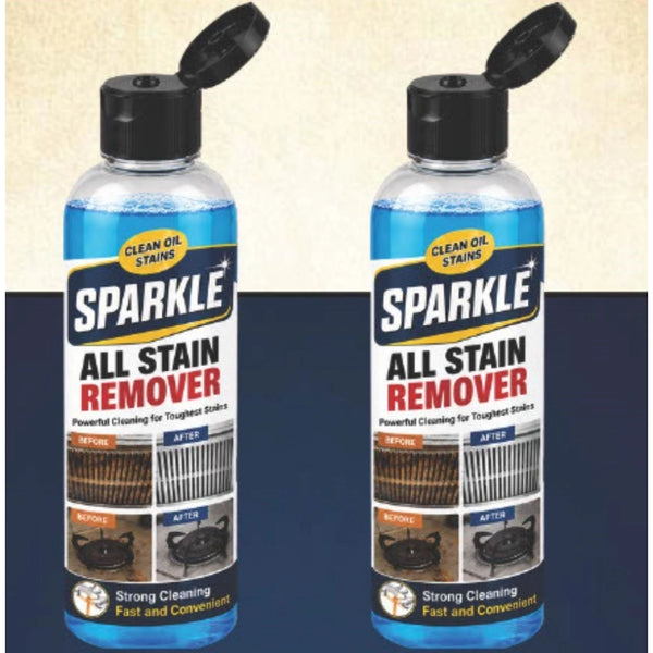 Pack of 2 Sparkle Kitchen Stain Remover Liquid Bottles 100 ML