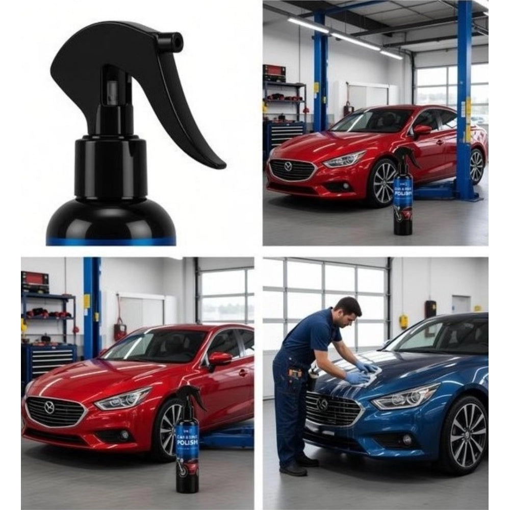 Pack of 2 3-in-1 Car and Bike Polish Spray Bottles 100 ML