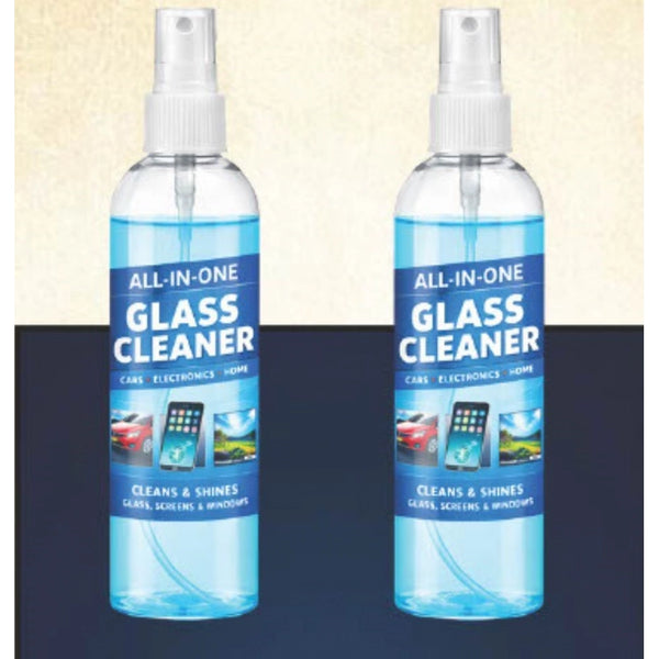 Pack of 2 All-in-One Glass Cleaner Spray Bottles 100 ML