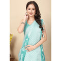 Women's Art Silk Jacquard Printed Saree With Unstitched Blouse 5.5Mtr (Sky Blue)