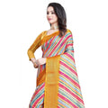 Women's Cotton Silk Striped  Saree With Unstitched Blouse 5.5Mtr (Multicolor)