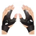 Pack of 2 LED Flashlight Gloves (Black)