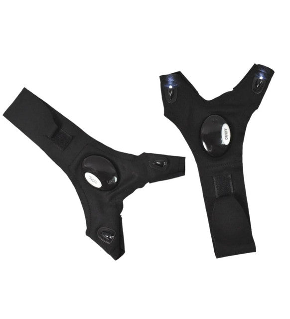 Generic 1 Pair LED Flashlight Gloves (Black)