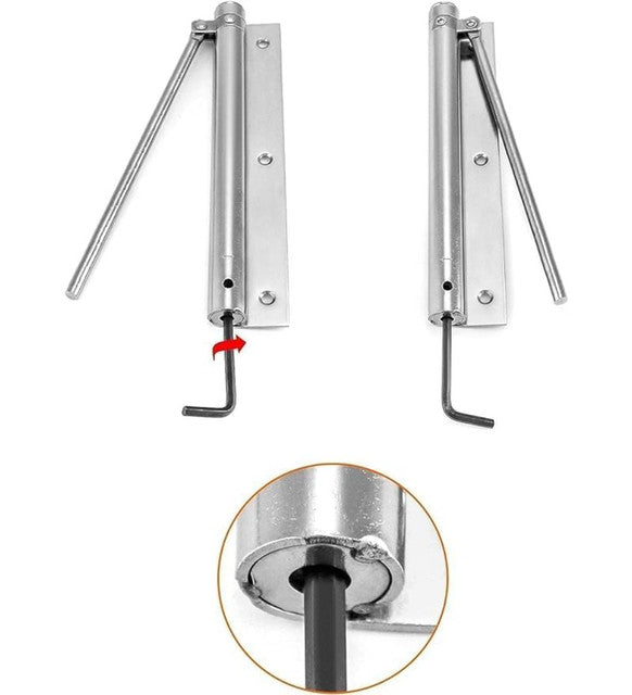 Generic Automatic Door Closer Hinge Lock (Silver)