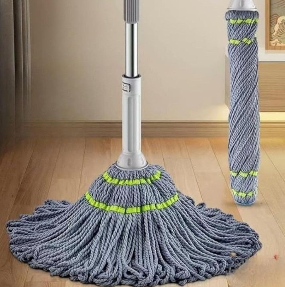 Generic Microfiber Twist Mop for Floor Cleaning (Grey)