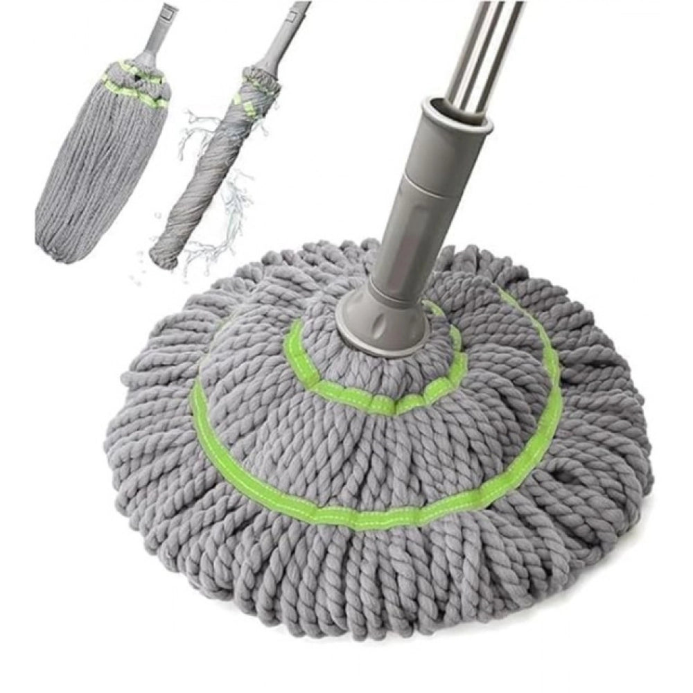 Pack of 2 Microfiber Twist Mop for Floor Cleaning (Grey)
