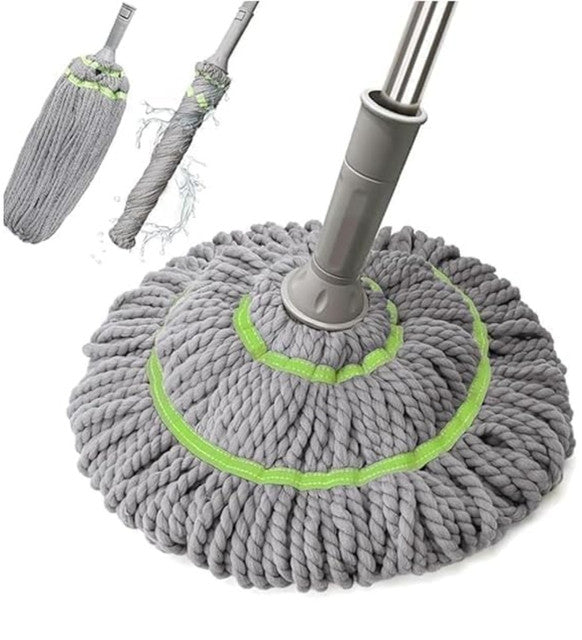 Generic Microfiber Twist Mop for Floor Cleaning (Grey)