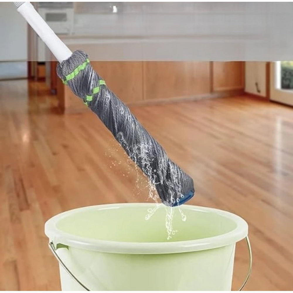 Pack of 2 Microfiber Twist Mop for Floor Cleaning (Grey)