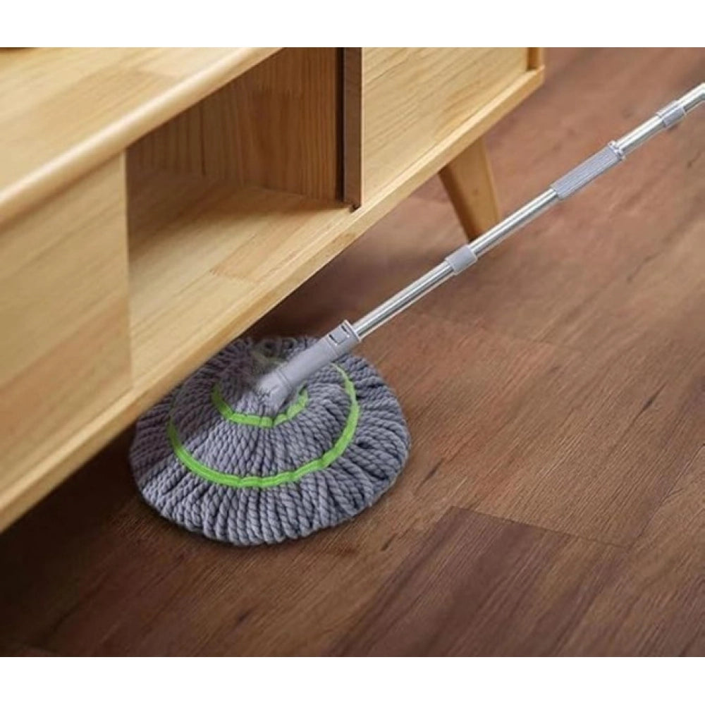 Pack of 2 Microfiber Twist Mop for Floor Cleaning (Grey)