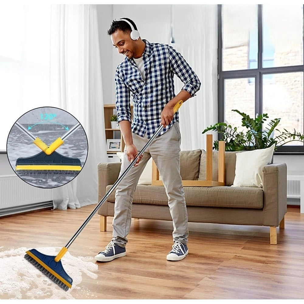 Pack of 2 2 in 1 Scrape Floor Scrubbing Brush (Multicolor)