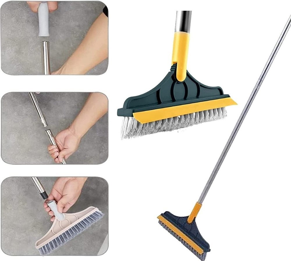 Generic - 2 in 1 Scrape Floor Scrubbing Brush (Multicolor)