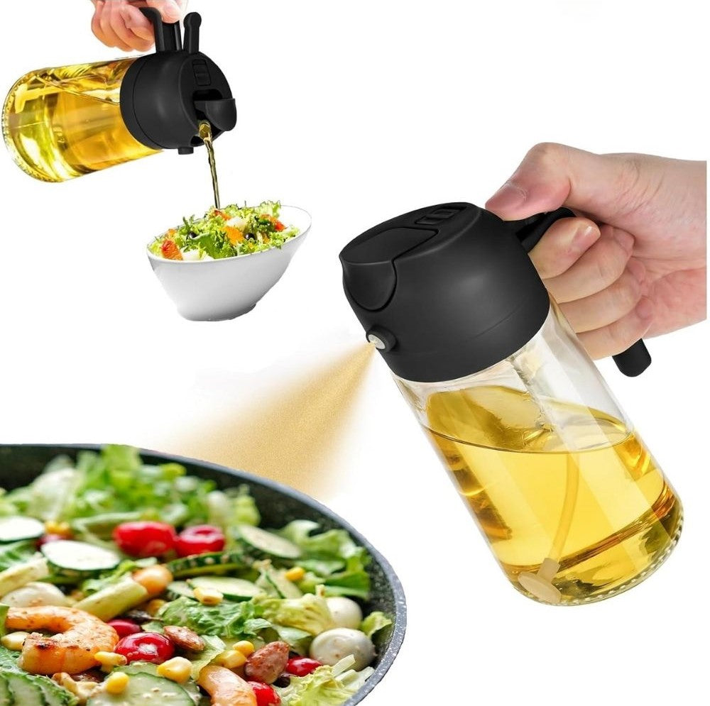 Generic - 2 in 1 Oil Dispenser (Black)