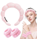 Generic Spa Headband And Wristband Set (Pink)