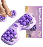 Portable Double Foot Massage Roller (Purple)
